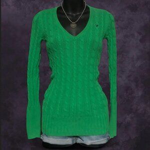 American Eagle Green Knit Sweater